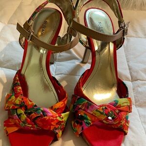 Style & Co. Red and Gold Heeled Sandals